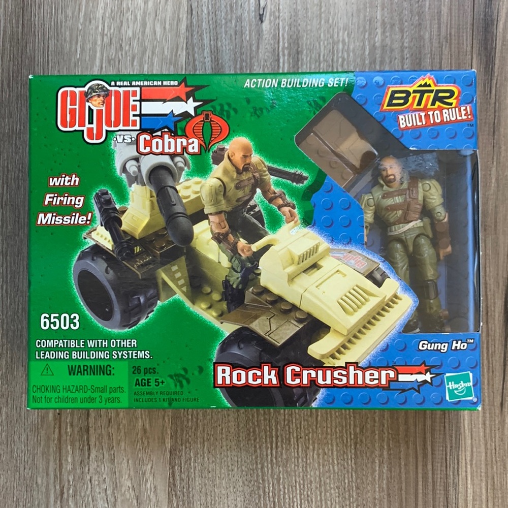 GI Joe Vs Cobra 6503 Action Building Set Rock Crusher Gung Ho Hasbro New GiJoe